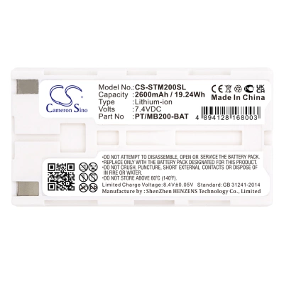 Аккумулятор Sato MB200, MB200i, MP350, 2600 mAh, CS фото 1