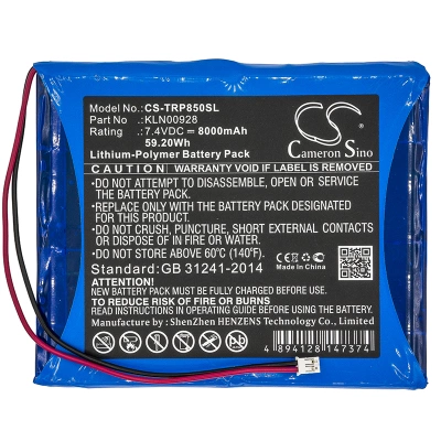 Аккумулятор Trimble, SPS855 Modular Receiver, SPS850 Modular Receiver, SPS851 Modular Receiver, 8000 мАч, CS фото 3