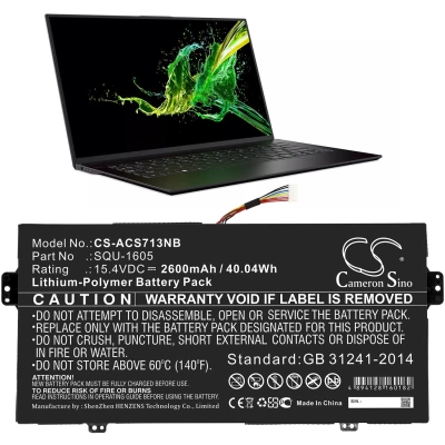 Аккумулятор Acer, SF713-51-M0AK, SF713-51-M16U, SF713-51-M6VV, 2600 мАч, CS фото 4