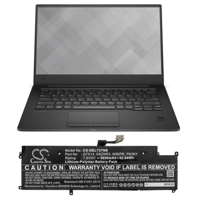 Аккумулятор Dell, Latitude E7370, Latitude 13 7370, Latitude 7370, 5650 мАч, CS фото 5