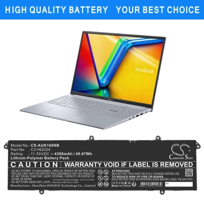 Аккумулятор Asus, VivoBook 16X K3605VC, VivoBook 16X K3605VC-AS96, VivoBook 16X K3605VC-N1004W, 4300 мАч, CS фото 4