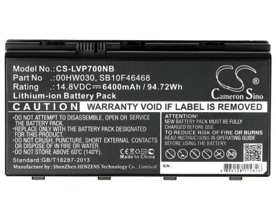 Аккумулятор Lenovo, ThinkPad P70, ThinkPad P70 Mobile Workstation, ThinkPad P70 Mobile Xeon Workstation, 6400 мАч, CS фото 4