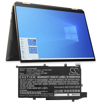 Аккумулятор HP, Spectre X360 14T, Spectre X360 14T-EA000, Spectre x360 14-ea0007na, 8150 мАч, CS фото 2