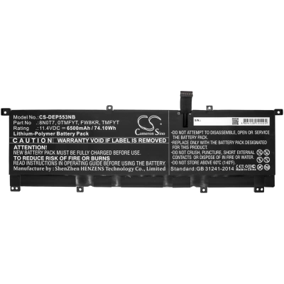 Аккумулятор Dell, Precision 5530 2-in-1, XPS 15-9575-D2801TS, XPS 15-9575-D1805TS, 6500 мАч, CS фото 5