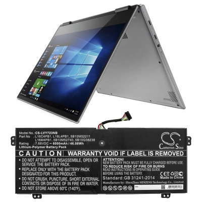 Аккумулятор Lenovo, YG 720-13IKB I7 16G 1TB 10H 80X6006QAU, YG 730-13IKB I7 16G 512G 10H-81CT007CAU, Yoga 730-13IKB(8, 6000 мАч, CS фото 2