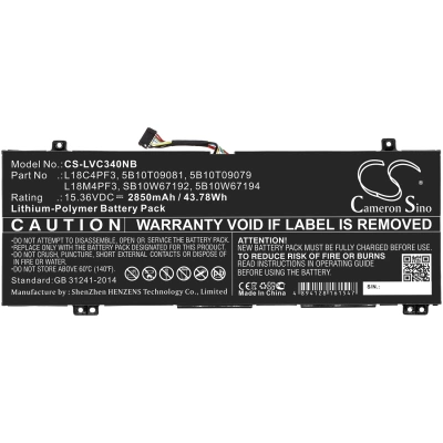 Аккумулятор Lenovo, IdeaPad C340-14IWL, Ideapad C340-14API 81N6004UGE, IdeaPad C340-14API, 2850 мАч, CS фото 4
