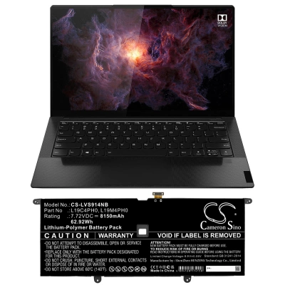 Аккумулятор Lenovo, Yoga Slim 9 14ITL5 82D1002VIV, Yoga Slim 9 14ITL5 82D1003CRU, Yoga Slim 9 14ITL5 82D1003WVN, 8150 мАч, CS фото 3