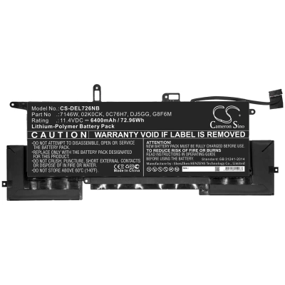 Аккумулятор Dell, Latitude E7260, Latitude 7400 2-in-1 (N020L7400C-D1706CN), Latitude 7400 2-in-1 (N032L7400C-D1506CN, 6400 мАч, CS фото 3