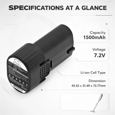 Аккумулятор Makita, CL070, CL070D, CL070DS, 1500 мАч, CS фото 7