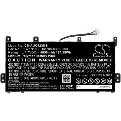 Аккумулятор Asus, C423NA-DH02, C423NA-BV0054, C523NA-0021AN4200, 4850 мАч, CS фото 3
