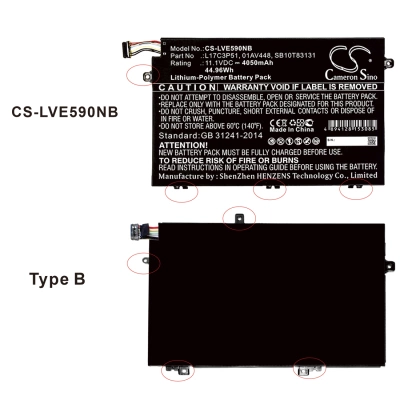 Аккумулятор Lenovo, ThinkPad E590, ThinkPad E490, ThinkPad E585, 4050 мАч, CS фото 4