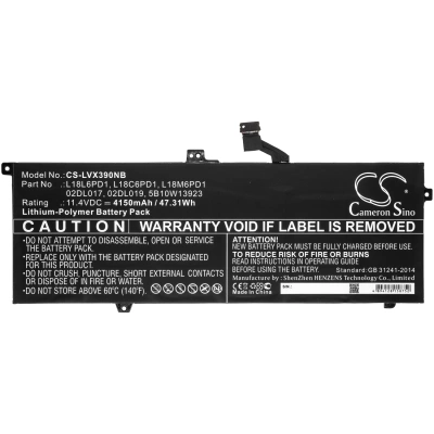 Аккумулятор Lenovo, ThinkPad X390 20Q0A00GCD, ThinkPad X390 20Q00039CD, ThinkPad X390 20Q0A00FCD, 4150 мАч, CS фото 3