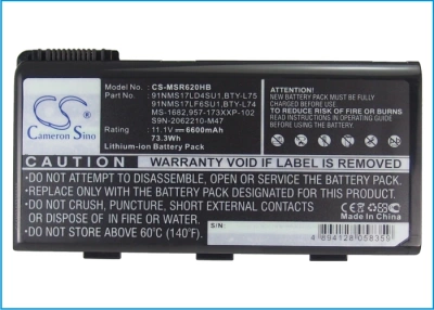Аккумулятор MSI, A5000, MSI A6000, A6005, 6600 мАч, CS фото 3