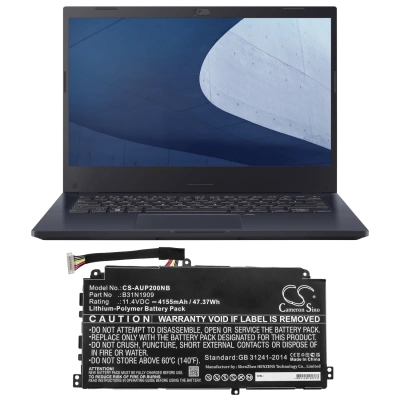 Аккумулятор Asus, ExpertBook P2 P2451FA-EK0261T, ExpertBook P2 P2451FA-EK0261, ExpertBook P2 P2451FB, 4155 мАч, CS фото 4
