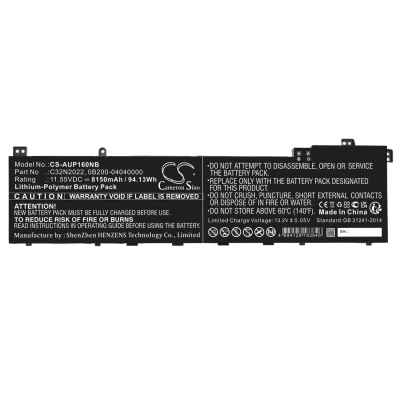 Аккумулятор Asus, VivoBook Pro 16X OLED M7600QE-L2040T, VivoBook Pro 16X OLED M7600QE-L2014W, VivoBook Pro 16X OLED N, 8150 мАч, CS фото 2