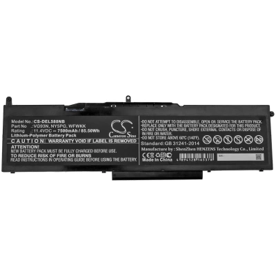 Аккумулятор Dell, Latitude 5580, Precision 15 3520, Latitude 5591, 7500 мАч, CS фото 3