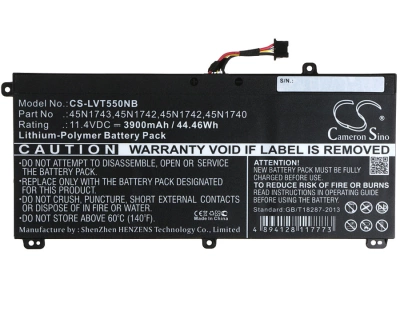 Аккумулятор Lenovo, ThinkPad T550, ThinkPad T550s, ThinkPad T560, 3900 мАч, CS фото 4