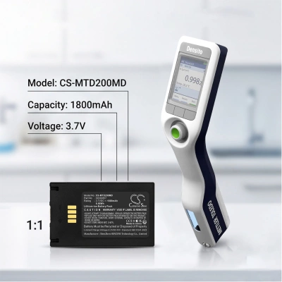 Аккумулятор Mettler Toledo, Densito, Densito Portable Density Meter Density2Go, 1800 мАч, CS фото 3