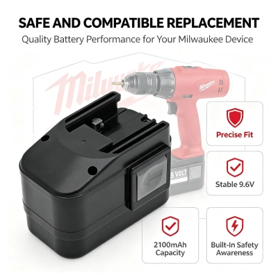 Аккумулятор Atlas Copco | Milwaukee | AEG, PCS6T, PES9.6, PES 9.6T, 2100 мАч, CS фото 6