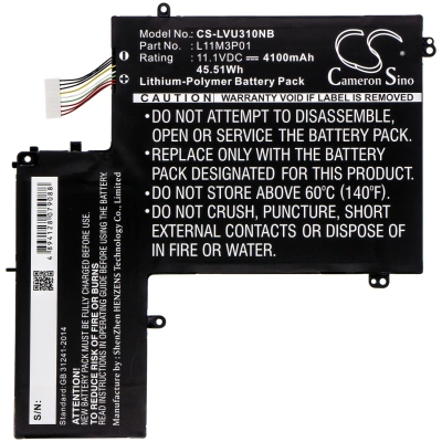 Аккумулятор Lenovo, IdeaPad U310, IdeaPad U310-ITH, IdeaPad U310-IFI, 4100 мАч, CS фото 3