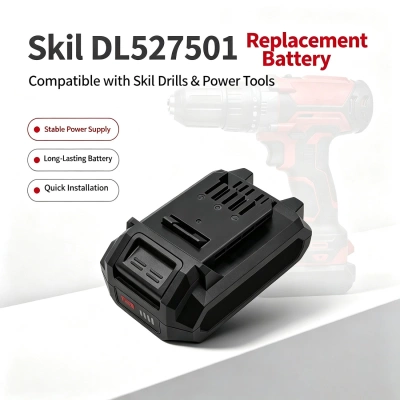 Аккумулятор Skil, 20V 0.6cm Hex Cordless Impact Driver, 20V 13MM Hammer Drill, 20V Brushless 1/4” HEX Impact Driver, 2000 мАч, CS фото 6