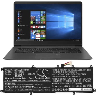 Аккумулятор Asus, UX530UQ-FY058R, UX530UX-FY023T, UX530UX-FY065T, 4200 мАч, CS фото 4