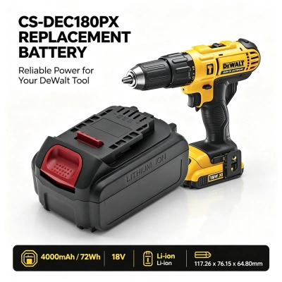 Аккумулятор DeWalt, XR Li-Ion 18V, DCD740, DCD740B, 4000 мАч, CS фото 7