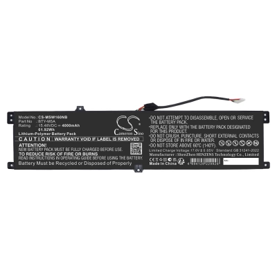 Аккумулятор MSI, B14VFKG-056UK, Creator M16 HX C14VFG C14VGG C14VEG, Sword 16 HX B14VFKG-056UK, 4000 мАч, CS фото 2