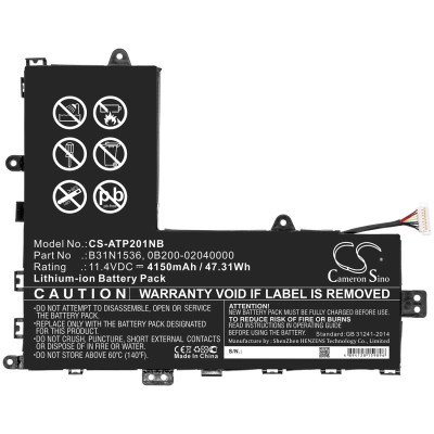 Аккумулятор Asus, TP201, TP201SA, VivoBook Flip TP201SA-FV0027D, 4150 мАч, CS фото 4