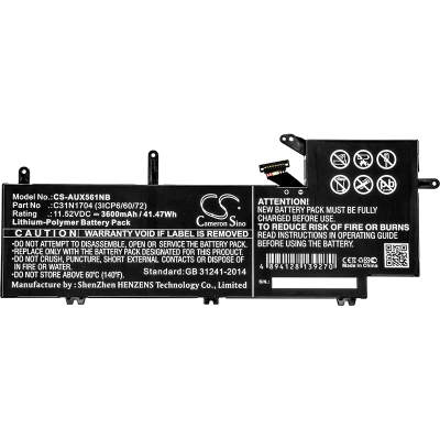 Аккумулятор Asus, UX561UD, Q535U, Q535UD, 3600 мАч, CS фото 4