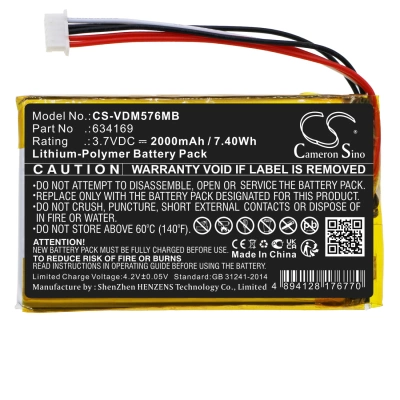 Аккумулятор V Tech, RM5764HD, RM5764-2HD, 2000 мАч, CS фото 2