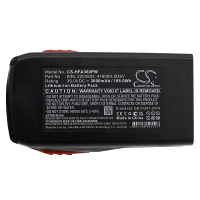 Аккумулятор HILTI, TE6-A36, TE6-A Li, WSR36-A, 3000 мАч, CS фото 2
