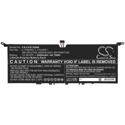 Аккумулятор Lenovo, Yoga S730, Yoga S730-13IWL (81J0001WGE), Yoga S730-13IWL (81J00029GE), 2650 мАч, CS фото 2