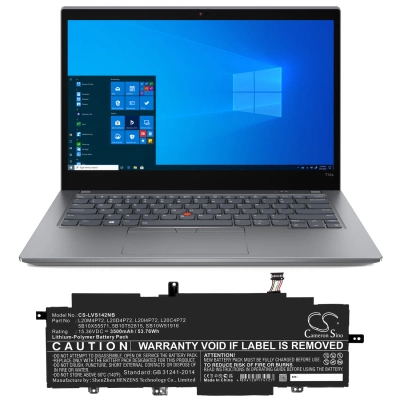 Аккумулятор Lenovo, ThinkPad T14s Gen 2, ThinkPad X13 Gen 2, TP00130A, 3500 мАч, CS фото 2