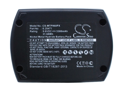 Аккумулятор Metabo, BS 9.6, BS9.6, BSP9.6, 3300 мАч, CS фото 1