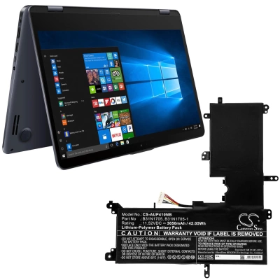 Аккумулятор Asus, VivoBook Flip 14 TP410UA-EC229T, VivoBook Flip 14 TP410UR-EC084T, TP410UF-EC002T, 3650 мАч, CS фото 2