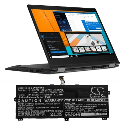 Аккумулятор Lenovo, X390 Yoga(05CD), ThinkPad X390 Yoga, X390 Yoga 08CD, 4100 мАч, CS фото 3