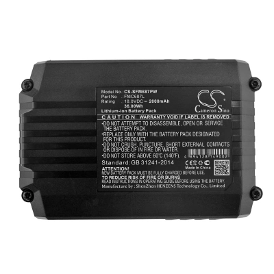Аккумулятор Stanley | Black & Decker | Porter Cable, FMC688L, PCC680L, PCC685L, 2000 мАч, CS фото 2