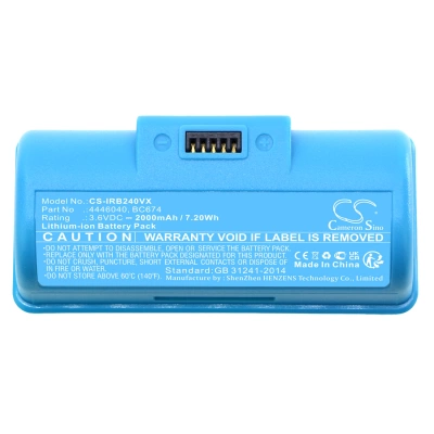 Аккумулятор iRobot, Braava Jet 240, Braava Jet 241, Braava Jet 244, 2000 мАч, CS фото 3