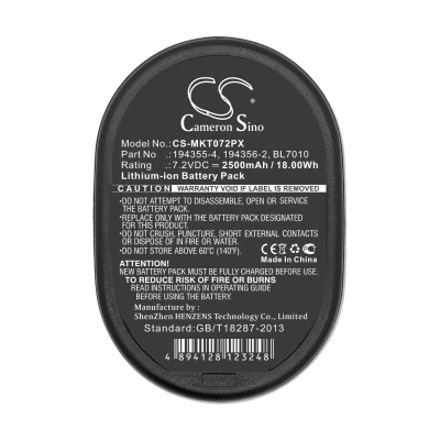 Аккумулятор Makita, CL070, CL070D, CL070DS, 2500 мАч, CS фото 8