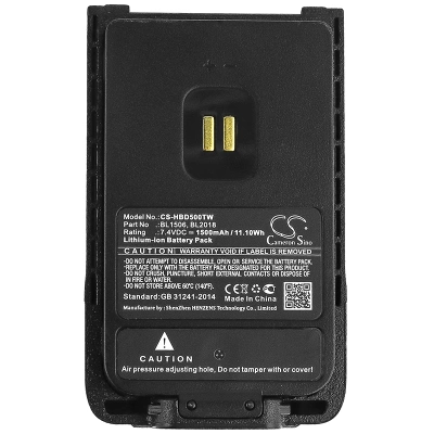 Аккумулятор Hytera BD500, BD505, BD555, 1500 mAh, CS фото 2