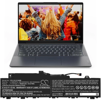 Аккумулятор Lenovo, IdeaPad 5 14ARE05, Ducati 5 82ES000DAU, IdeaPad 5 15ARE05-81YQ006JMH, 4850 мАч, 293,50 × 76,00 × 6,40 мм, CS фото 2