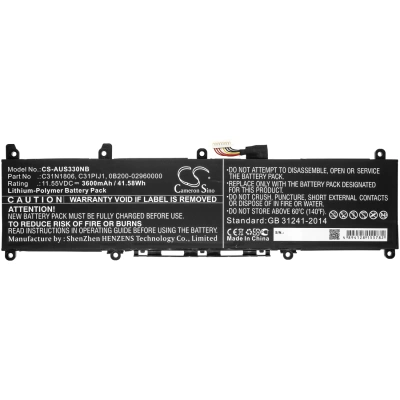 Аккумулятор Asus, X330FA-3G, S330UA-8130GL, S330UA-EY637T, 3600 мАч, CS фото 2