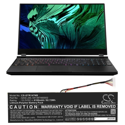 Аккумулятор Gateway | Gigabyte | Aorus, Aero 14 K7, Aero 15W-OG4, Aorus X9 DT-CL5M, 6100 мАч, CS фото 5