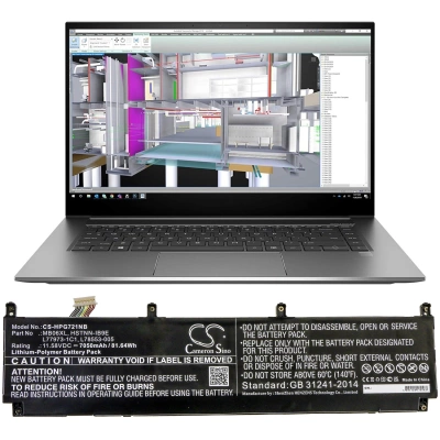 Аккумулятор HP, ZBook Studio G7 2J3H8PA, Zbook Studio G7 1J3R6EA, ZBook Studio G7 1J3U6EA, 7050 мАч, CS фото 2