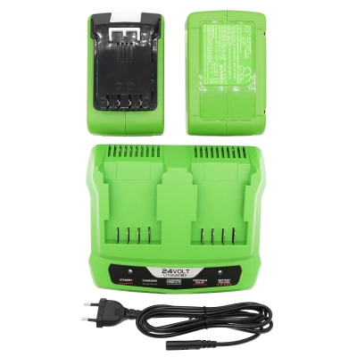 Зарядное устройство GreenWorks | Powerworks | Stiga | Alpina, G24, G-24, 22-Inch Cordless Hedge Trimmer, Cameron Sino фото 6
