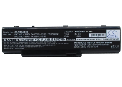 Аккумулятор Toshiba, Satellite A60-S1591, Satellite A60-S156, Satellite A60-743, 6600 мАч, CS фото 3