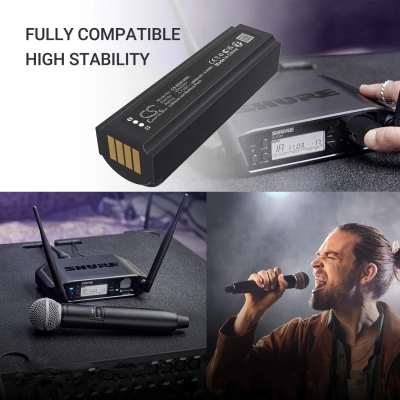 Аккумулятор Shure, GLXD+, GLXD+ Handheld Wireless Microphone Transmitter, GLXD1+, 2600 мАч, CS фото 4