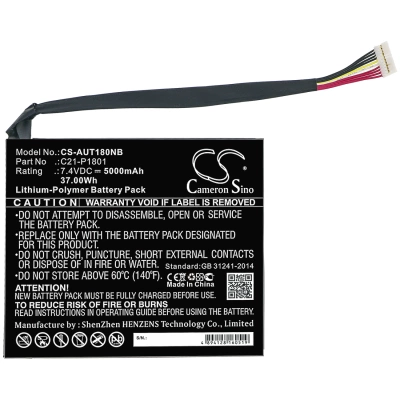 Аккумулятор Asus, Transformer AiO P1801 Tablet PC, AP180C, P18Y23, 5000 мАч, CS фото 2