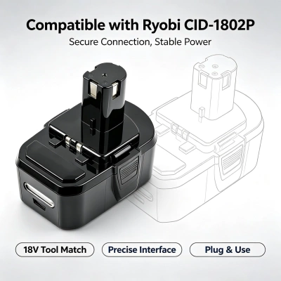 Аккумулятор Ryobi, CTH1802, CTH1802K, HD1800M, 3300 мАч, CS фото 5